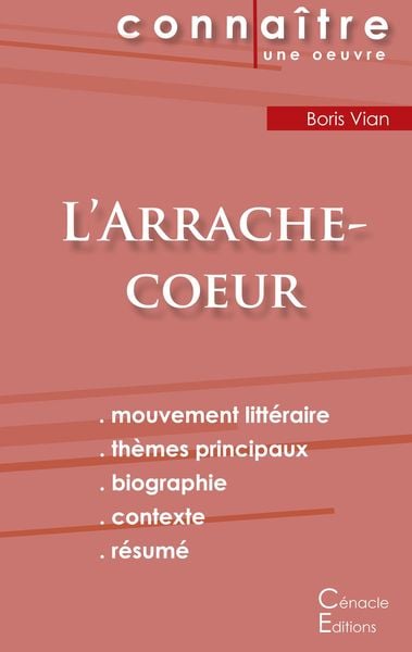 Fiche de lecture L'Arrache-coeur de Boris Vian (Analyse littéraire de référence et résumé complet), Taschenbuch von Boris Vian, Les éditions du