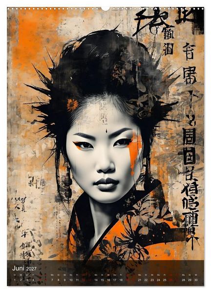 Produktbild: Geisha - Asian Spirit (Wandkalender 2027 DIN A2 hoch), CALVENDO Monatskalender
