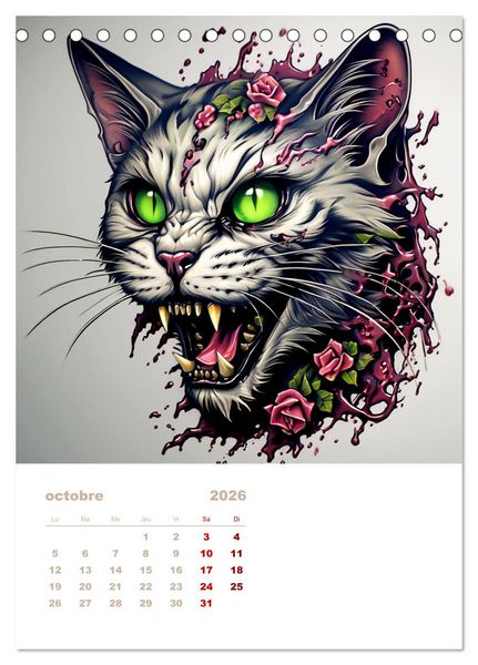 Produktbild: Marche des zombies (Calendrier de bureau 2026 DIN A5 horizontal), CALVENDO calendrier mensuel