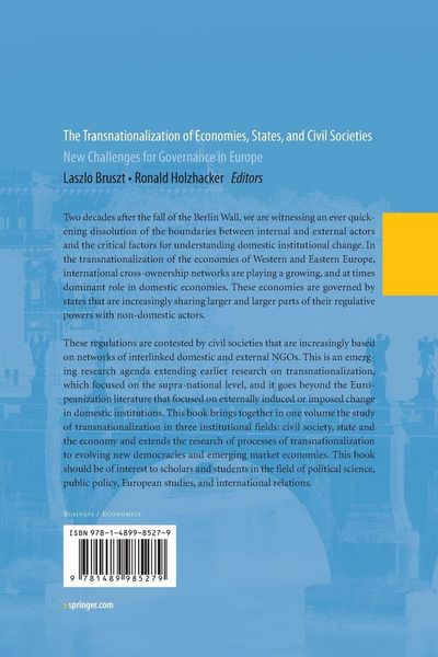 Produktbild: The Transnationalization of Economies, States, and Civil Societies