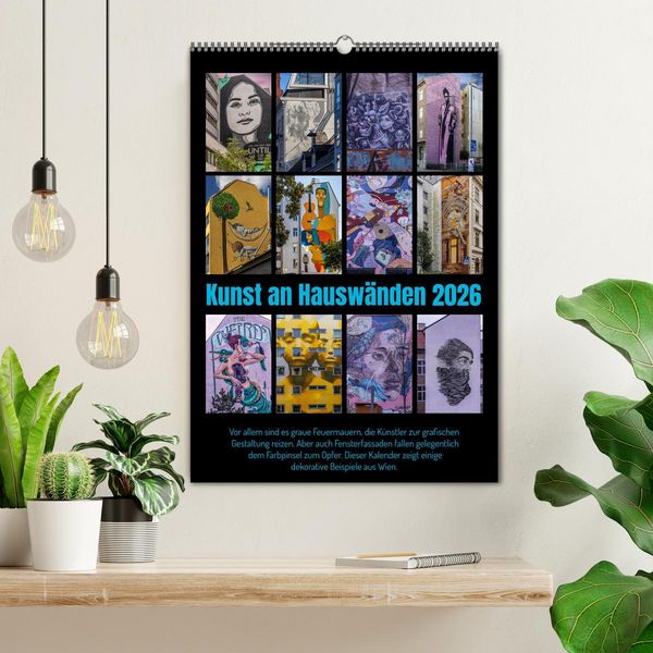 Produktbild: Kunst an Hausw&auml;nden (Wandkalender 2026 DIN A2 hoch), CALVENDO Monatskalender