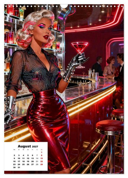 Produktbild: Neon-Girls (Wandkalender 2027 DIN A3 hoch), CALVENDO Monatskalender