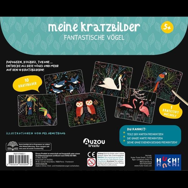 Produktbild: Auzou Meine Kratzbilder - Fantastische V&ouml;gel
