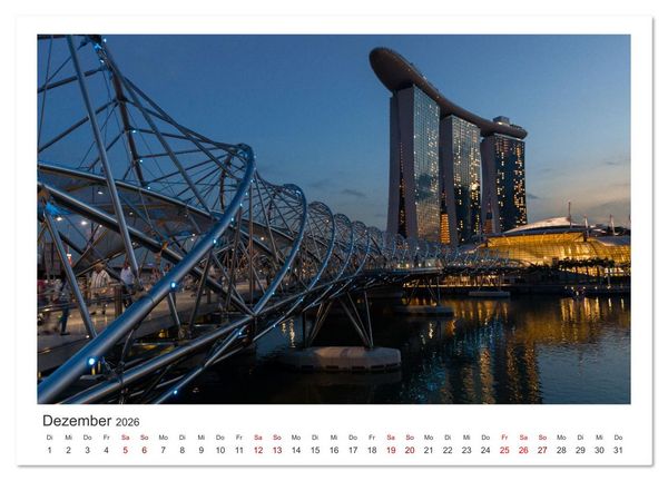 Produktbild: Singapur: Zwischen Wolkenkratzern und Superb&auml;umen (Wandkalender 2026 DIN A3 quer), CALVENDO Monatskalender