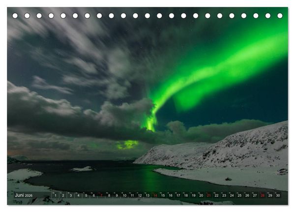 Produktbild: Nordlichter Europas (Tischkalender 2026 DIN A5 quer), CALVENDO Monatskalender