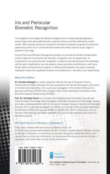 Produktbild: Iris and Periocular Biometric Recognition