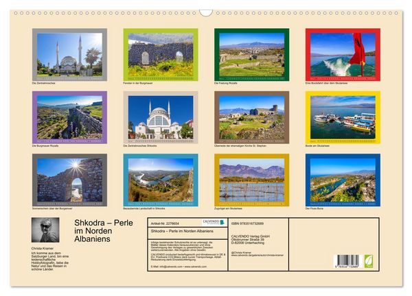 Produktbild: Shkodra &ndash; Perle im Norden Albaniens (Wandkalender 2026 DIN A2 quer), CALVENDO Monatskalender