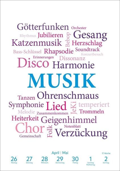 Produktbild: Was uns bewegt Wochen-Kulturkalender 2027 - Mit Worten auf Gedankenreise