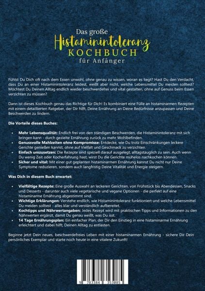 Produktbild: Das gro&szlig;e Histaminintoleranz Kochbuch f&uuml;r Anf&auml;nger