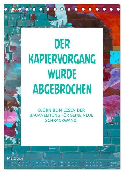 Produktbild: Lach du nur! - Flotte Spr&uuml;che schnell erkl&auml;rt (Tischkalender 2026 DIN A5 hoch), CALVENDO Monatskalender