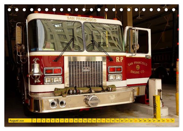 Produktbild: Die Feuerwehr. U.S. Firefighter im Einsatz (Tischkalender 2026 DIN A5 quer), CALVENDO Monatskalender