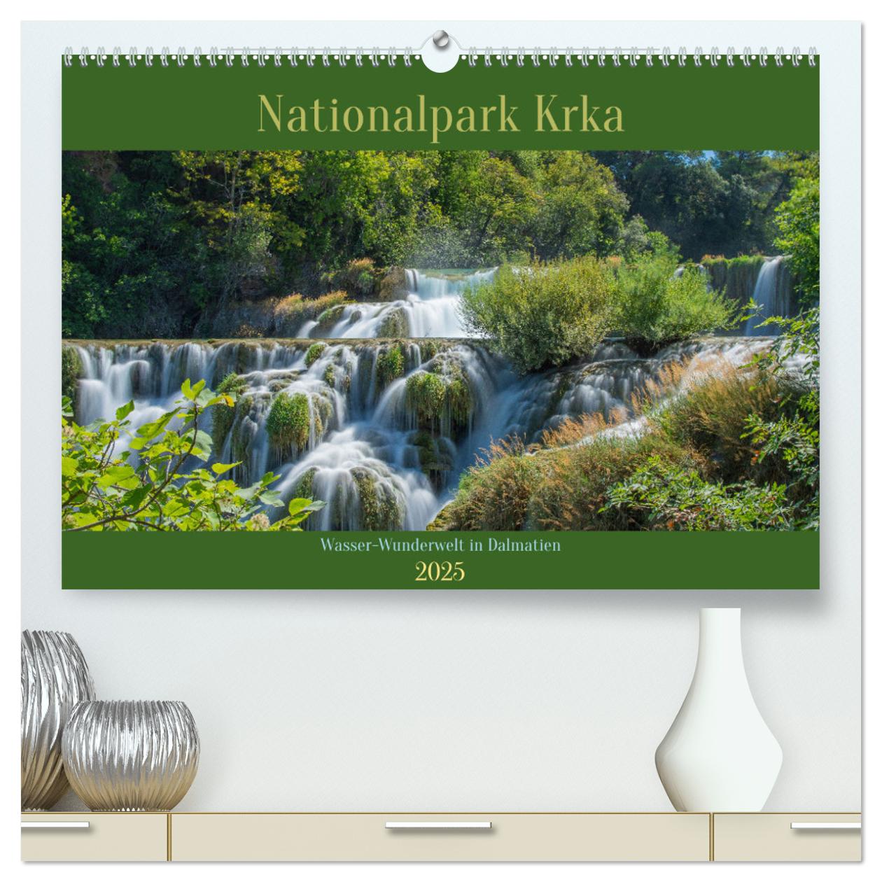 Nationalpark Krka - Wasser-Wunderwelt in Dalmatien (hochwertiger Premium Wandkalender 2025 DIN A2 quer), Kunstdruck in H