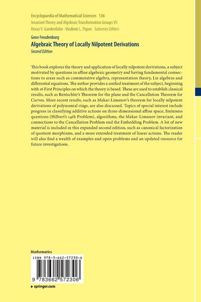 Produktbild: Algebraic Theory of Locally Nilpotent Derivations