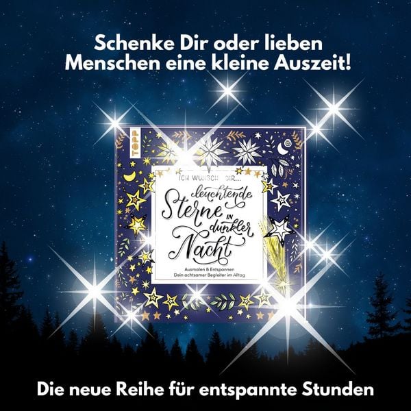 Produktbild: Ich w&uuml;nsche dir ... leuchtende Sterne in dunkler Nacht