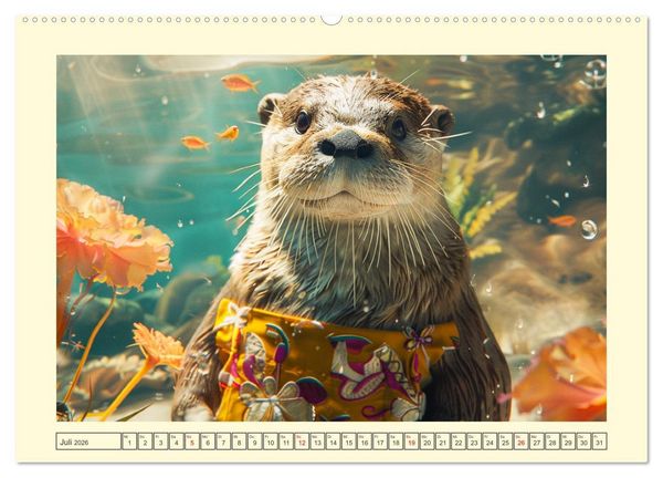Produktbild: Modische Welle im Fischotter-Land. Charme und Stil (Wandkalender 2026 DIN A2 quer), CALVENDO Monatskalender