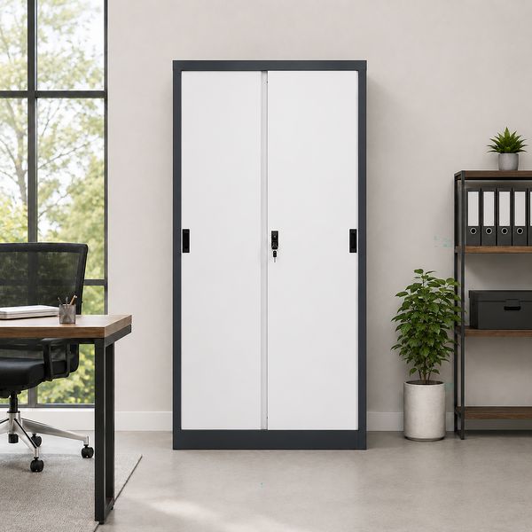 Produktbild: Stahl Schuhschrank Malivo 80 x 180 x 40 cm