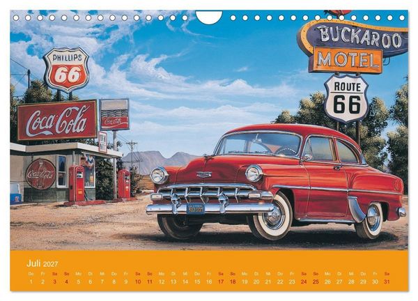 Produktbild: Route US 66 Momente Gem&auml;lde von Georg Huber (Wandkalender 2027 DIN A4 quer), CALVENDO Monatskalender