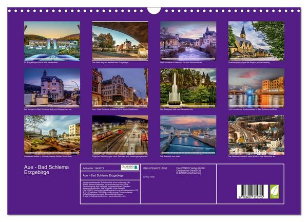 Produktbild: Aue - Bad Schlema Erzgebirge (Wandkalender 2026 DIN A3 quer), CALVENDO Monatskalender