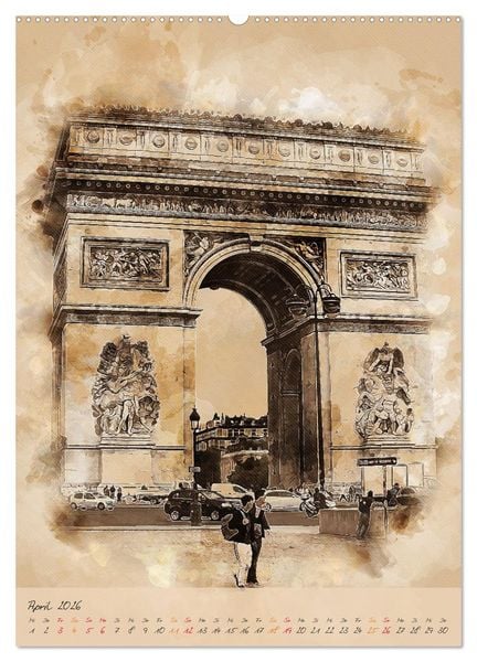 Produktbild: Paris - la Ville de l'amour (hochwertiger Premium Wandkalender 2026 DIN A2 hoch), Kunstdruck in Hochglanz