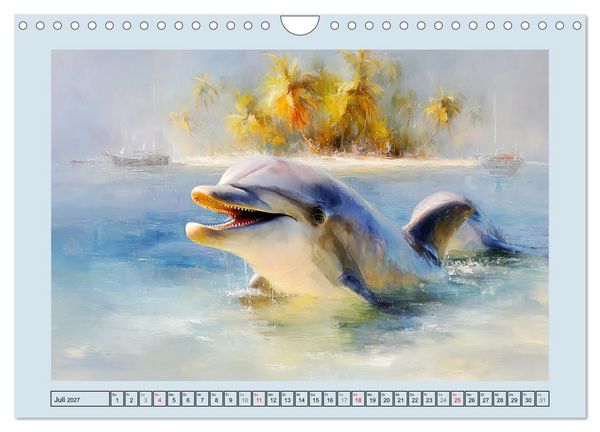 Produktbild: Delfine. Botschafter und T&auml;nzer der Meere (Wandkalender 2027 DIN A4 quer), CALVENDO Monatskalender