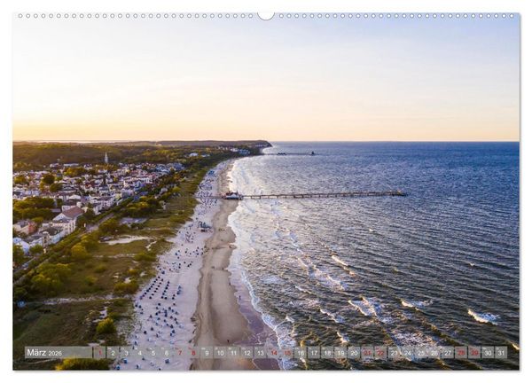 Produktbild: USEDOM Die drei Seeb&auml;der Ahlbeck - Heringsdorf - Bansin (hochwertiger Premium Wandkalender 2026 DIN A2 quer), Kunstdruck in Hochglanz