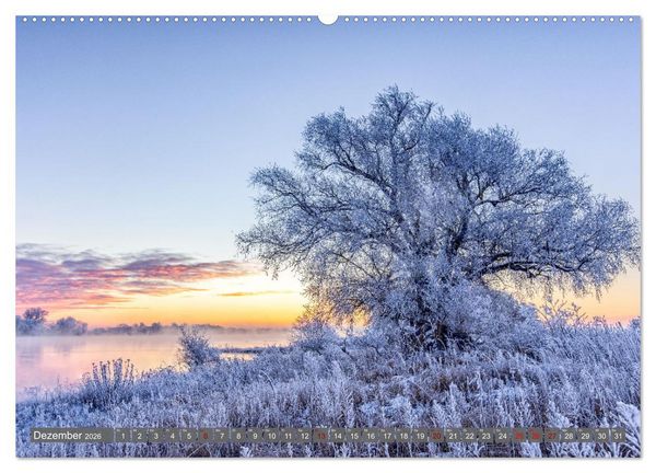 Produktbild: Naturlandschaft Elbe - Im Wechsel der Jahreszeiten (hochwertiger Premium Wandkalender 2026 DIN A2 quer), Kunstdruck in Hochglanz
