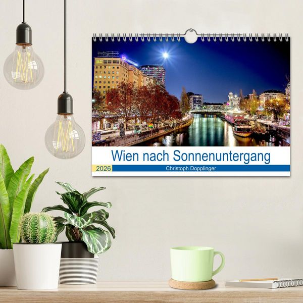 Produktbild: Wien nach Sonnenuntergang (Wandkalender 2026 DIN A4 quer), CALVENDO Monatskalender