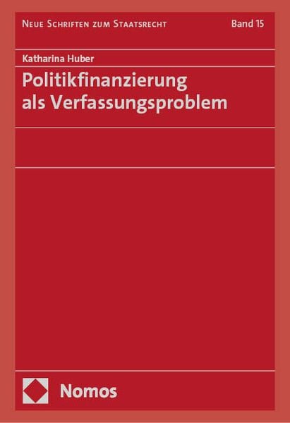 Produktbild: Politikfinanzierung als Verfassungsproblem
