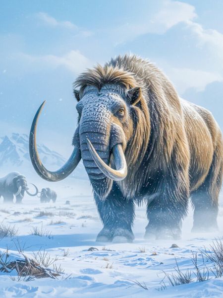 Produktbild: CALVENDO Puzzle Wollhaarmammut im Schneegest&ouml;ber | 1000 Teile Lege-Gr&ouml;&szlig;e 64x48cm Foto-Puzzle f&uuml;r gl&uuml;ckliche Stunden
