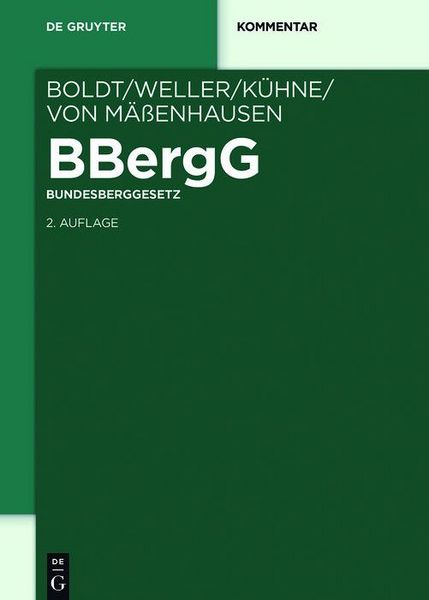 Produktbild: BBergG Bundesberggesetz