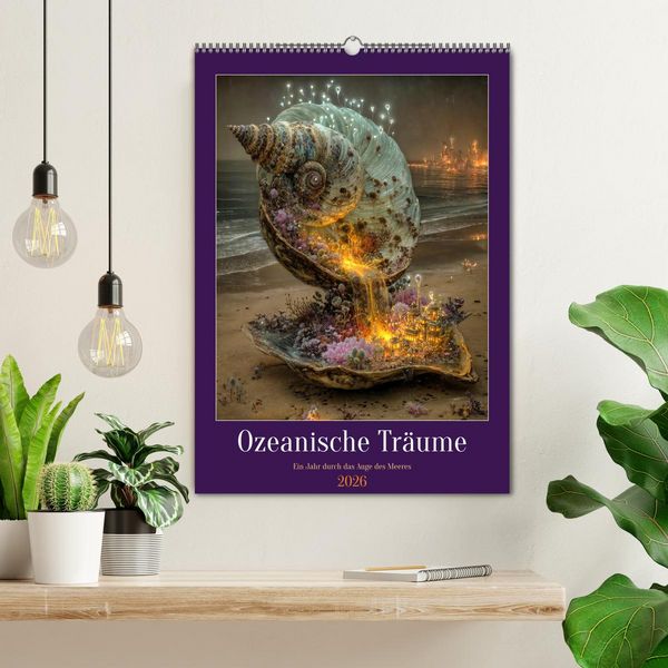 Produktbild: Ozeanische Tr&auml;ume - Ein Jahr durch das Auge des Meeres (Wandkalender 2026 DIN A2 hoch), CALVENDO Monatskalender