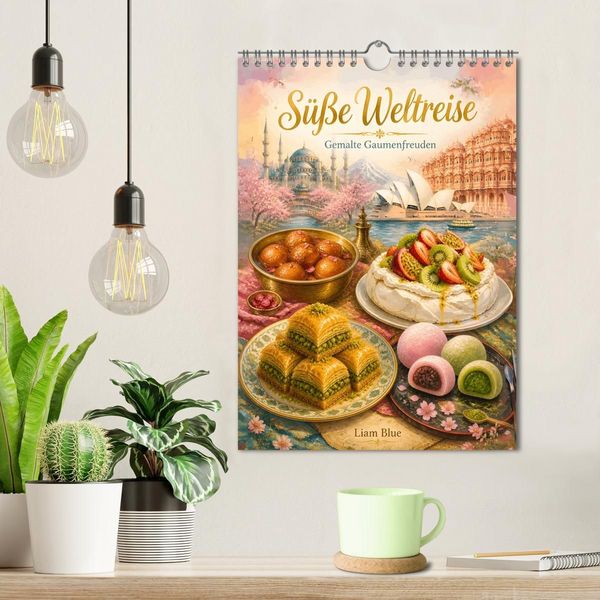 Produktbild: S&uuml;&szlig;e Weltreise - Gemalte Gaumenfreuden (Wandkalender 2027 DIN A4 hoch), CALVENDO Monatskalender