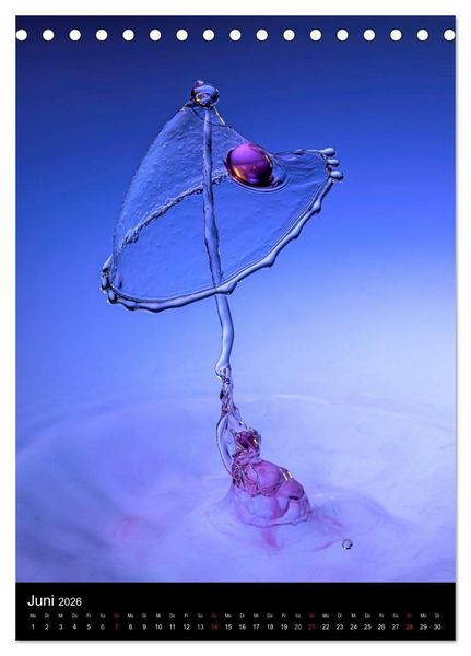 Produktbild: Experimentelle Fotografie Liquid Art (Tischkalender 2026 DIN A5 hoch), CALVENDO Monatskalender