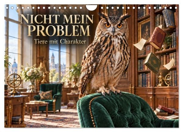 Produktbild: NICHT MEIN PROBLEM - Tiere mit Charakter (Wandkalender 2027 DIN A4 quer), CALVENDO Monatskalender