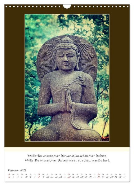 Produktbild: Der Buddhistische Weisheiten Kalender (Wandkalender 2026 DIN A3 hoch), CALVENDO Monatskalender