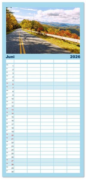 Produktbild: Familienplaner 2026 - Virginia. Amerikanische Sch&ouml;nheit zwischen K&uuml;ste und Bergen mit 5 Spalten (Wandkalender, 21 x 45 cm) CALVENDO