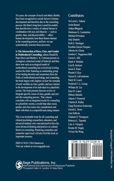 Produktbild: The Intersection of Race, Class, and Gender in Multicultural Counseling