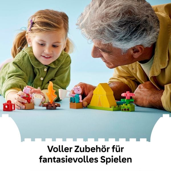 LEGO DUPLO Peppa Wutz Campingausflug - Lernspielzeug mit Zelt 10452