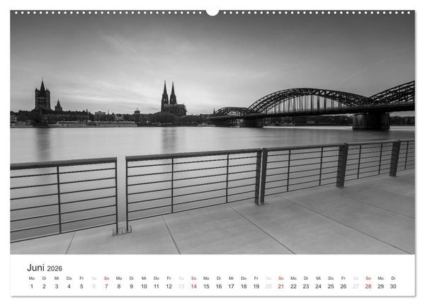 Produktbild: K&ouml;ln - monochrome Ansichten (Wandkalender 2026 DIN A2 quer), CALVENDO Monatskalender