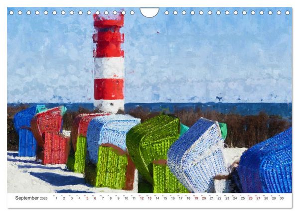 Produktbild: Nordseeinsel Helgoland - Ansichten der Insel in Acryl (Wandkalender 2026 DIN A4 quer), CALVENDO Monatskalender