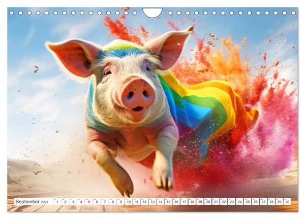 Produktbild: Farbsplash in der Tierwelt (Wandkalender 2027 DIN A4 quer), CALVENDO Monatskalender