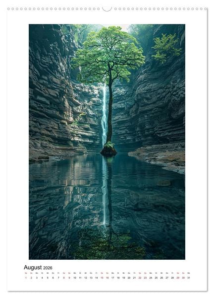 Produktbild: Spiegelungen - Reflektierte Sch&ouml;nheiten der Natur (Wandkalender 2026 DIN A2 hoch), CALVENDO Monatskalender