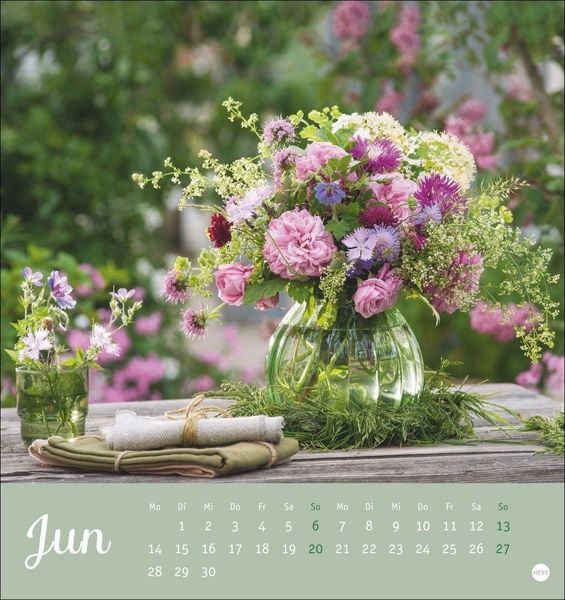 Produktbild: Herzliche Blumengr&uuml;&szlig;e Postkartenkalender 2027