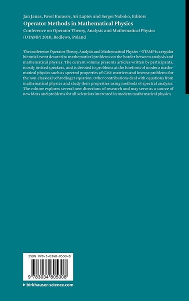 Produktbild: Operator Methods in Mathematical Physics