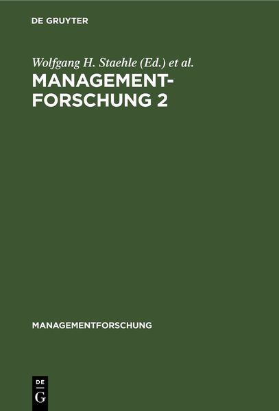 Produktbild: Managementforschung 2