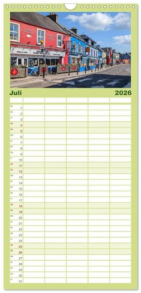 Produktbild: Familienplaner 2026 - Irland - Unterwegs auf dem Wild Altantic Way mit 5 Spalten (Wandkalender, 21 x 45 cm) CALVENDO