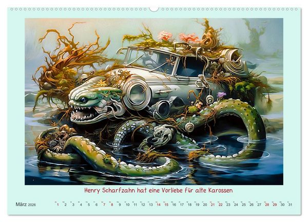 Produktbild: Die freundlichen Tiesee Cyborgs (hochwertiger Premium Wandkalender 2026 DIN A2 quer), Kunstdruck in Hochglanz