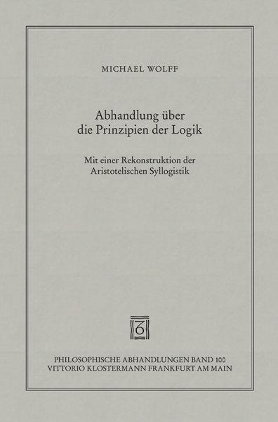 Produktbild: Abhandlung über die Prinzipien der Logik