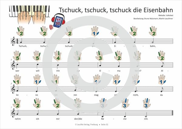 Einfacher!-Geht-Nicht: 34 Kinderlieder BAND 1+2 für Klavier und Keyboard (+Play-Along-Streaming) | LeuWa