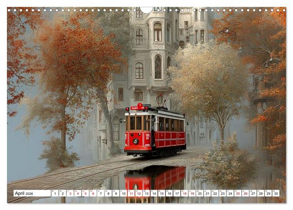 Produktbild: Stra&szlig;enbahnen - Pulsadern der Stadt (Wandkalender 2026 DIN A3 quer), CALVENDO Monatskalender